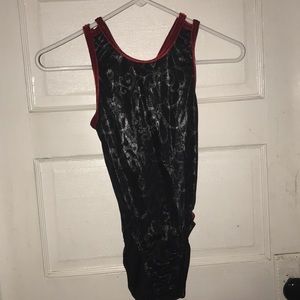 GK Elite Black/Red Leotard